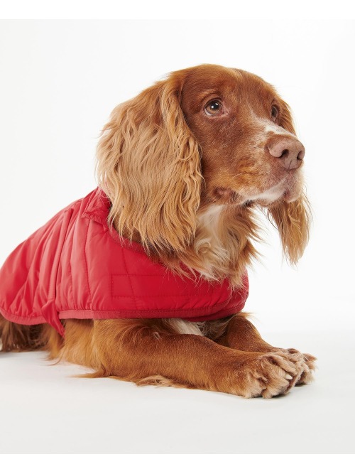 Barbour Baffle Quilt Dog Coat Red