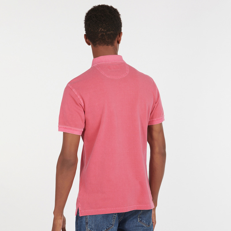 Barbour Washed Sports Polo Shirt Fucsia