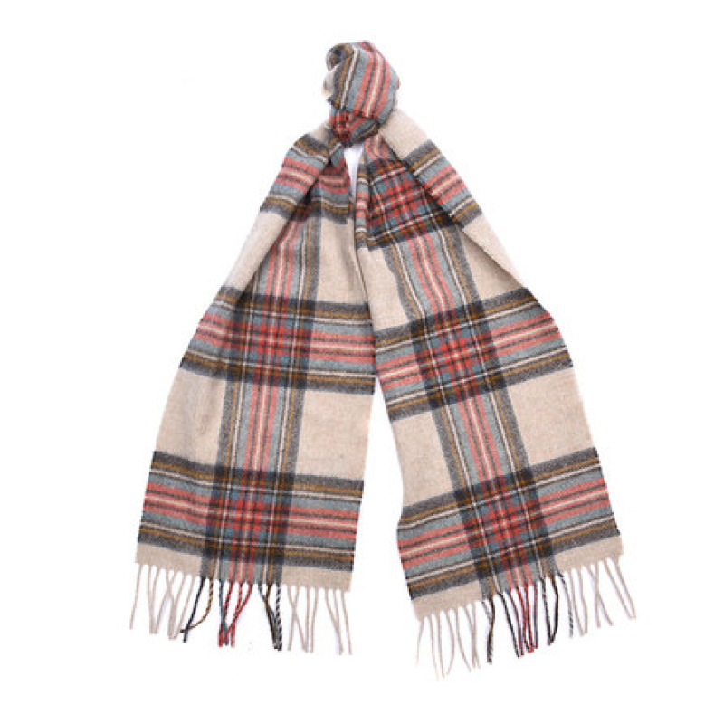 Barbour Country Check Scarf Cream