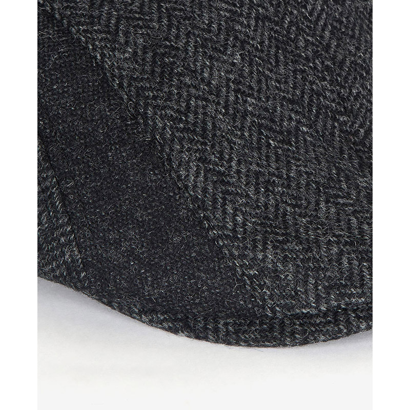 Barbour Herringbone Tweed Cap Charcoal