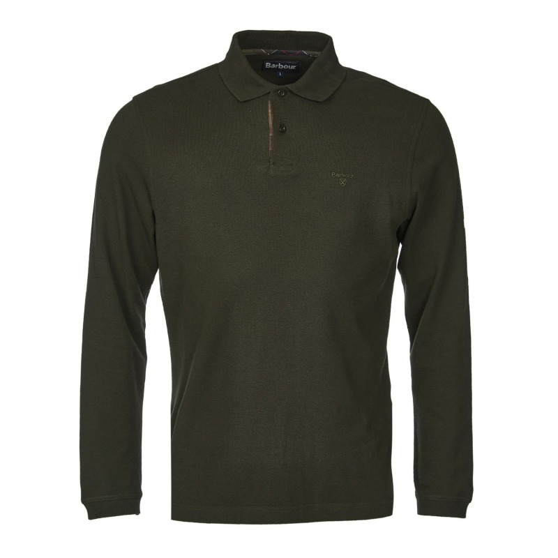 Barbour Long Sleeved Sports Polo Forest