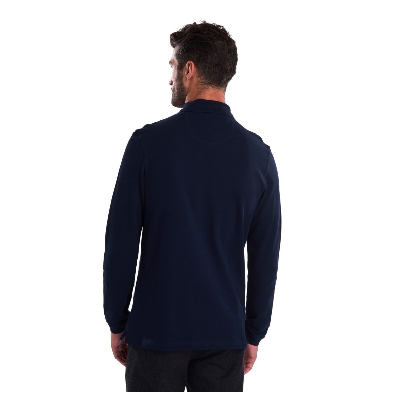 Barbour Long Sleeved Sports Polo Navy