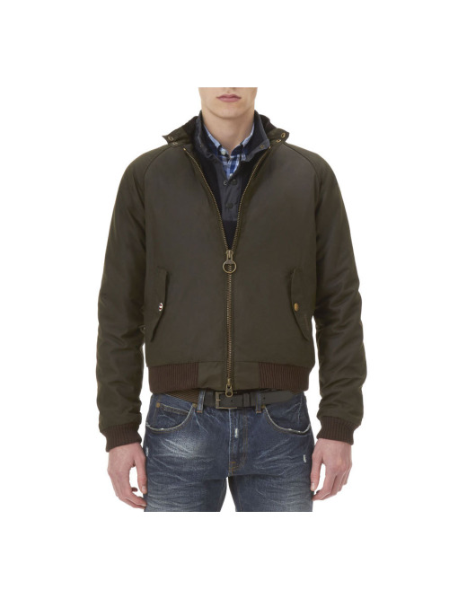 Barbour Merchant Waxed Jacket Olive