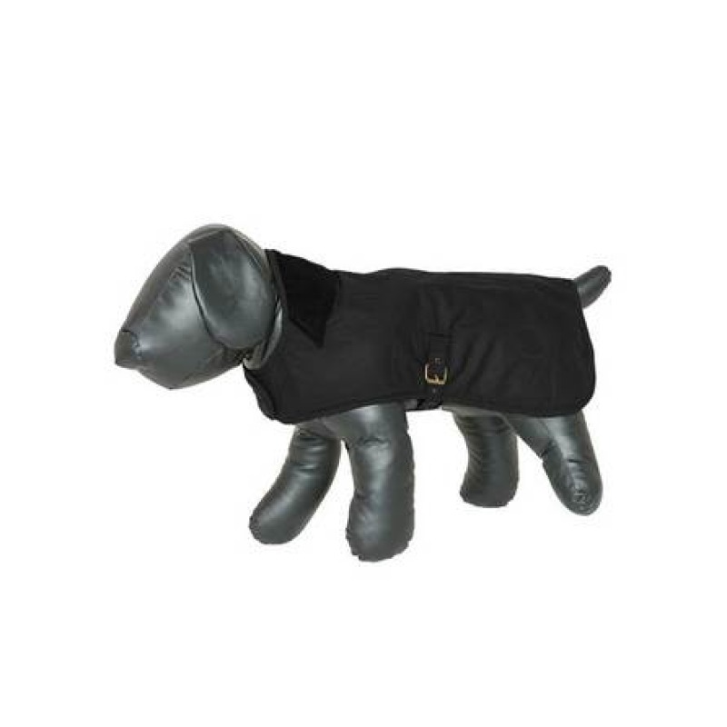 Waxed Cotton Dog Coat Black