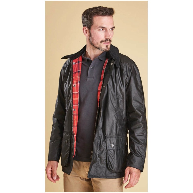 Barbour Ashby Waxed Jacket Black