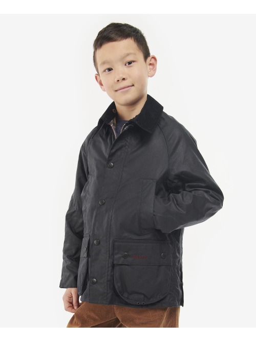 Barbour Boys Bedale Waxed Jacket Navy Classic