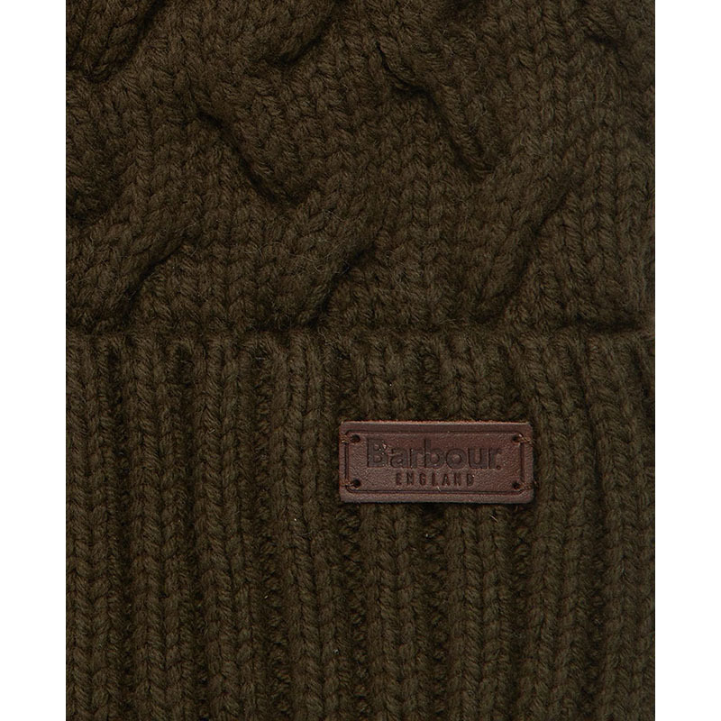 Barbour Gainford Cable Beanie Olive