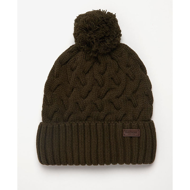 Barbour Gainford Cable Beanie Olive