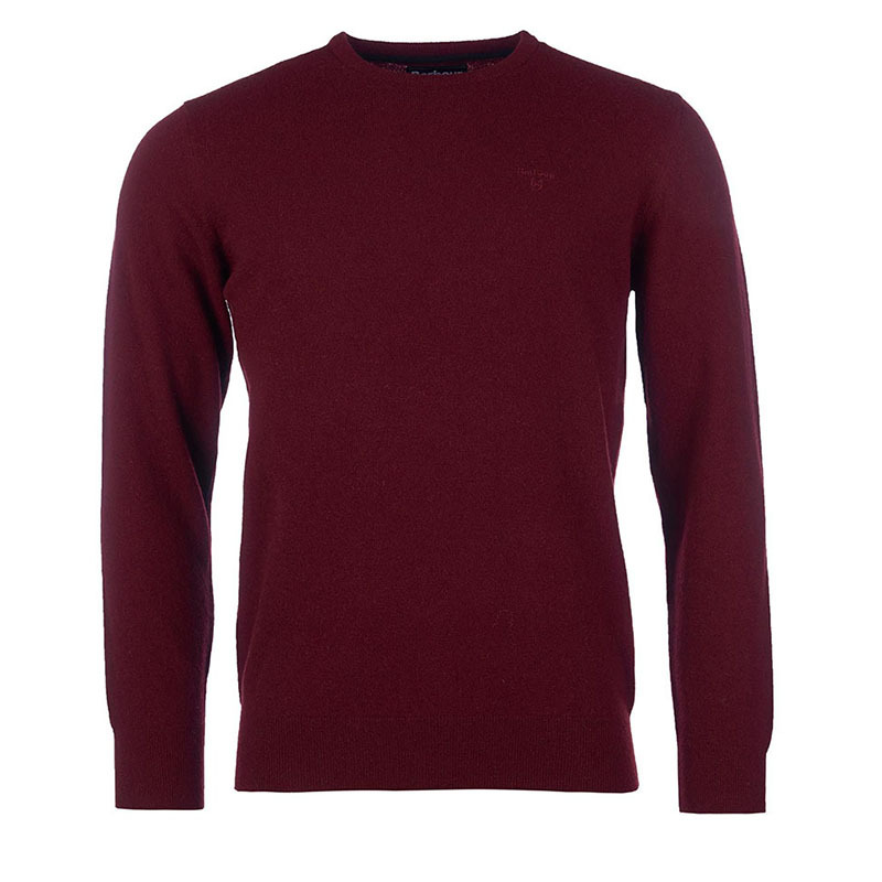 Barbour Essential Lambswool Crew Sweater Ruby