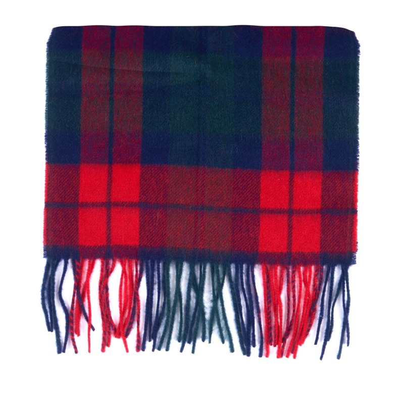 Barbour New Check Tartan Scarf Royal Bright Red