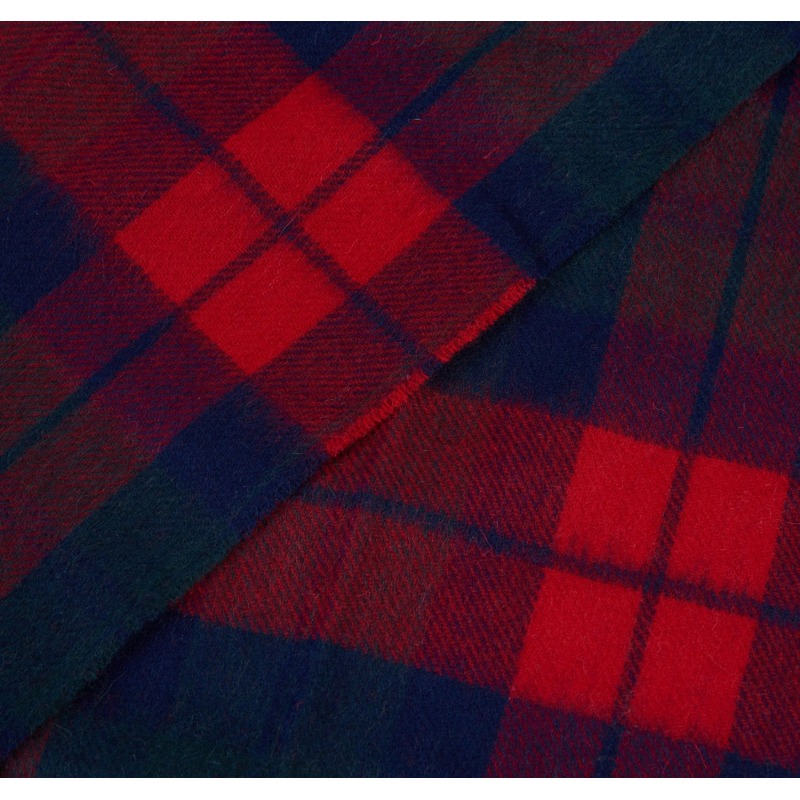Barbour New Check Tartan Scarf Royal Bright Red