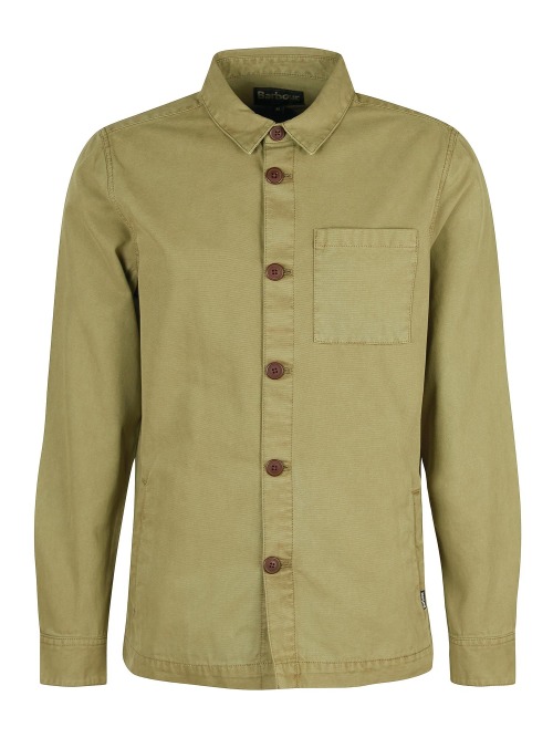Barbour Washed Cotton Overshirt Olive