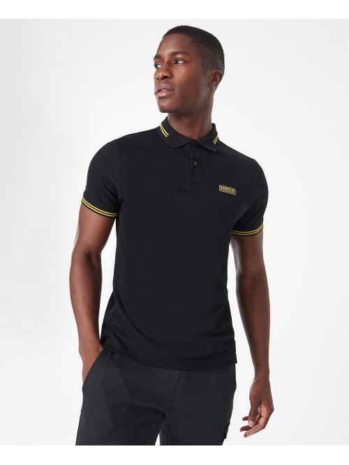 Barbour International Essential Tipped Poloshirt Black