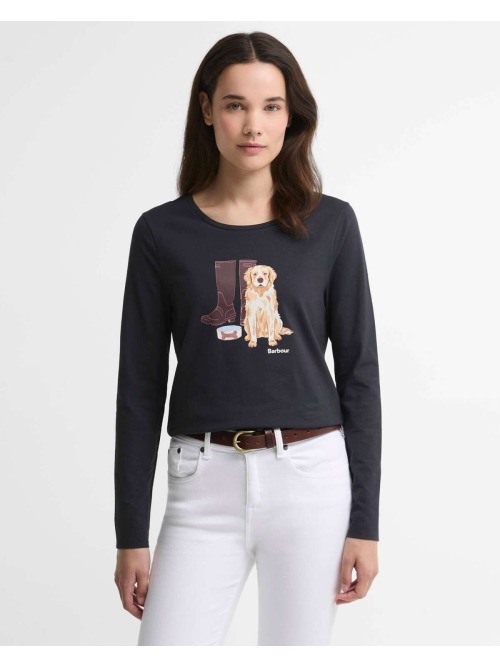 Barbour Hedley Long Sleeved T Shirt Dark Navy